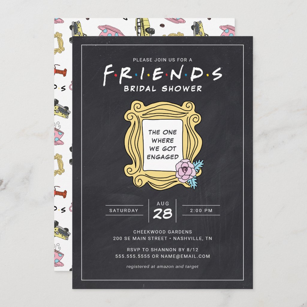FRIENDS™ The One With the Chalkboard Bridal Shower Invitation