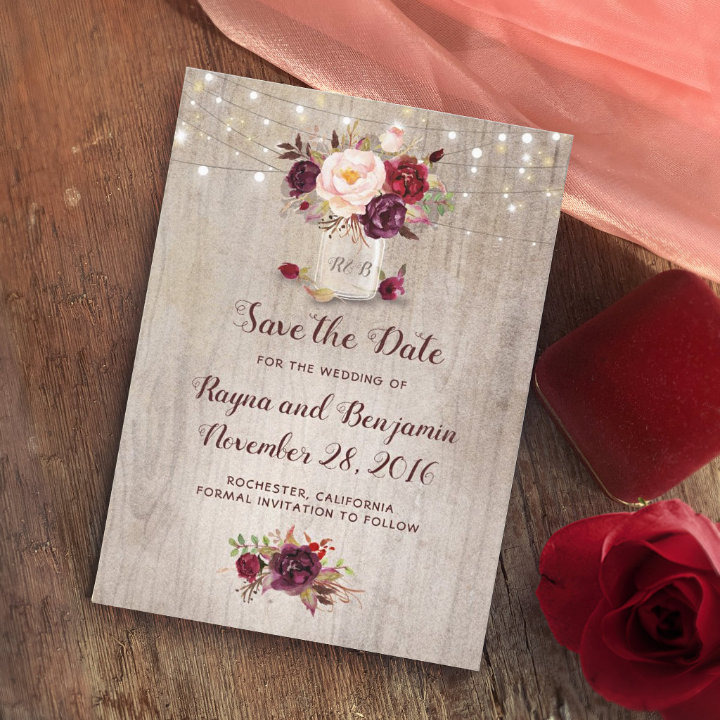 Top 10 Mason Jar Save The Date Announcements