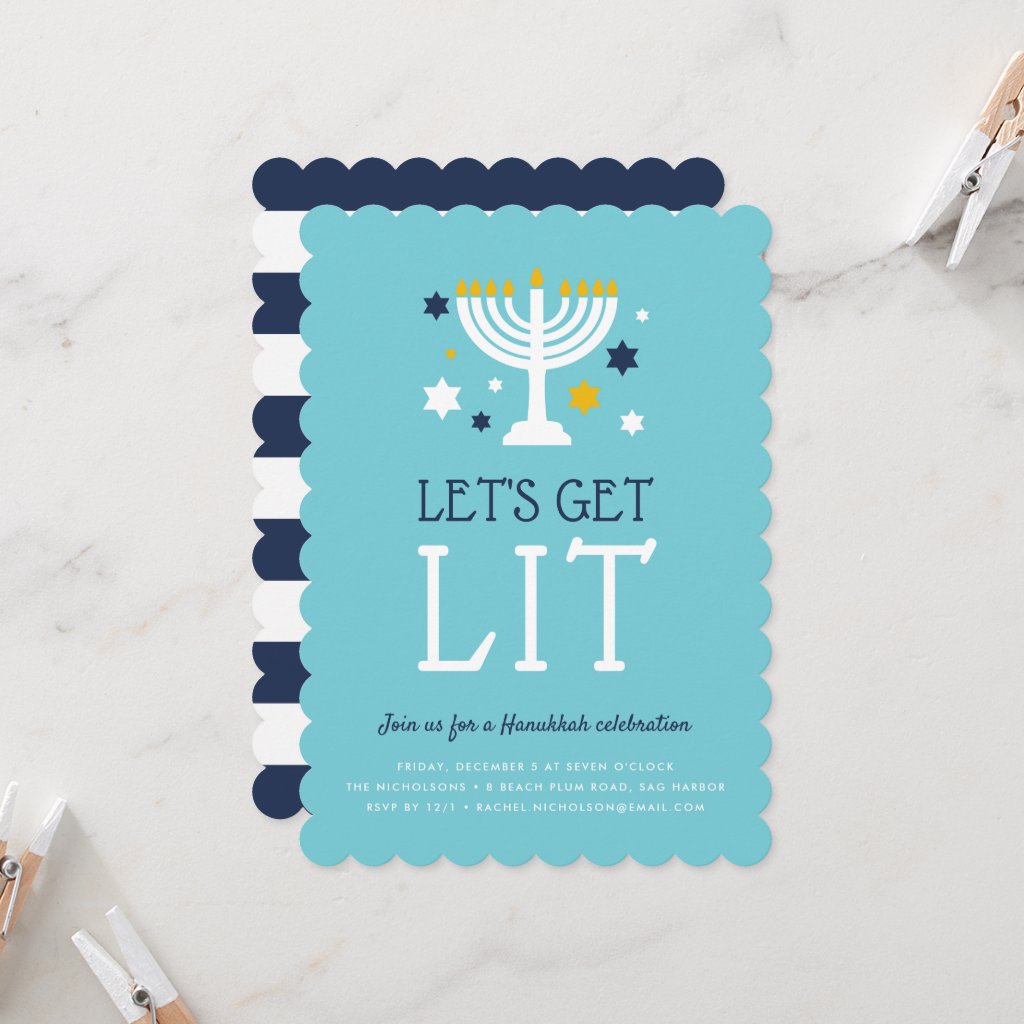 Get Lit | Hanukkah Party Invitation