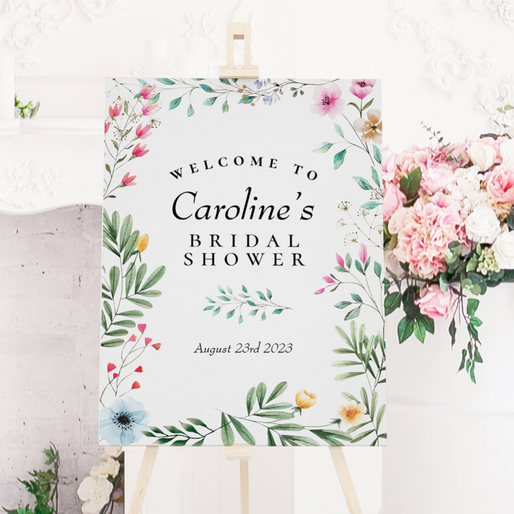 Top 10 Floral Bridal Shower Welcome Signs