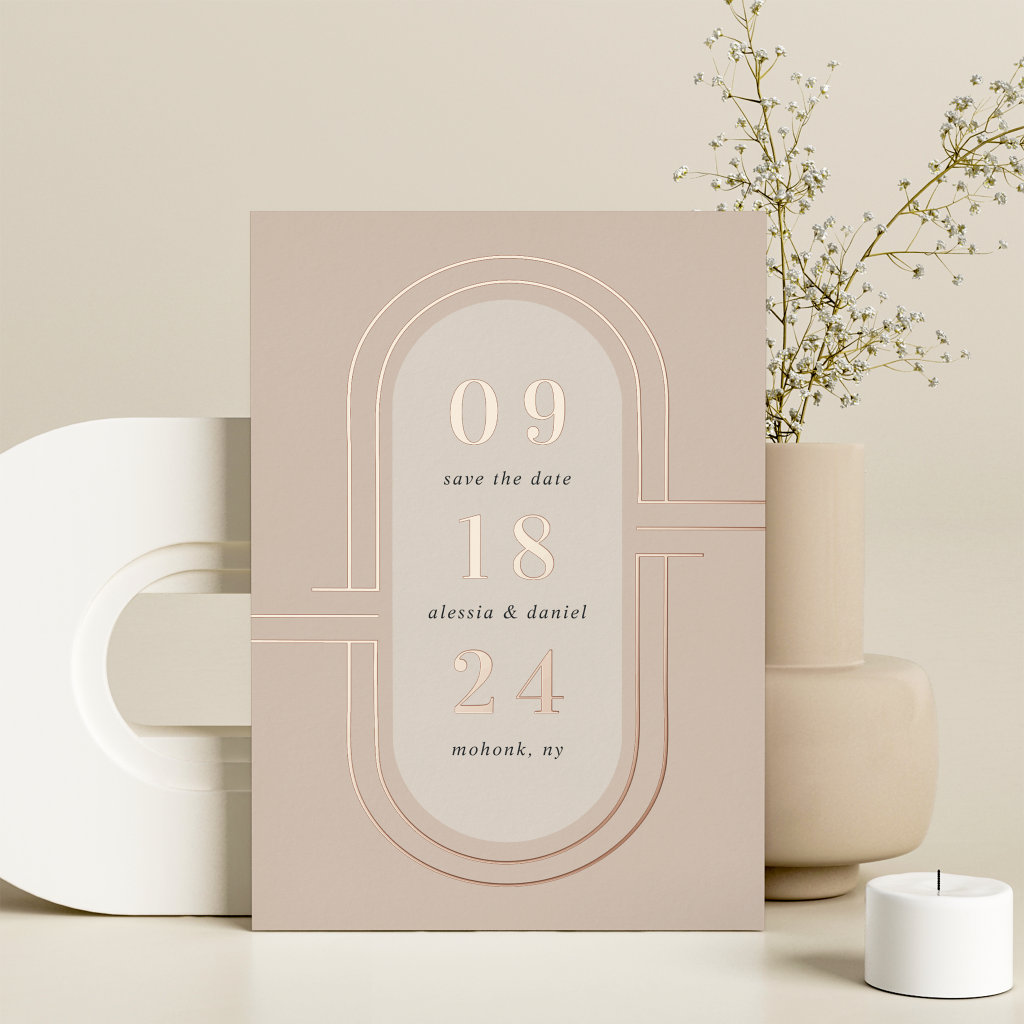 Time Capsule | Modern Deco Foil Save the Date Card