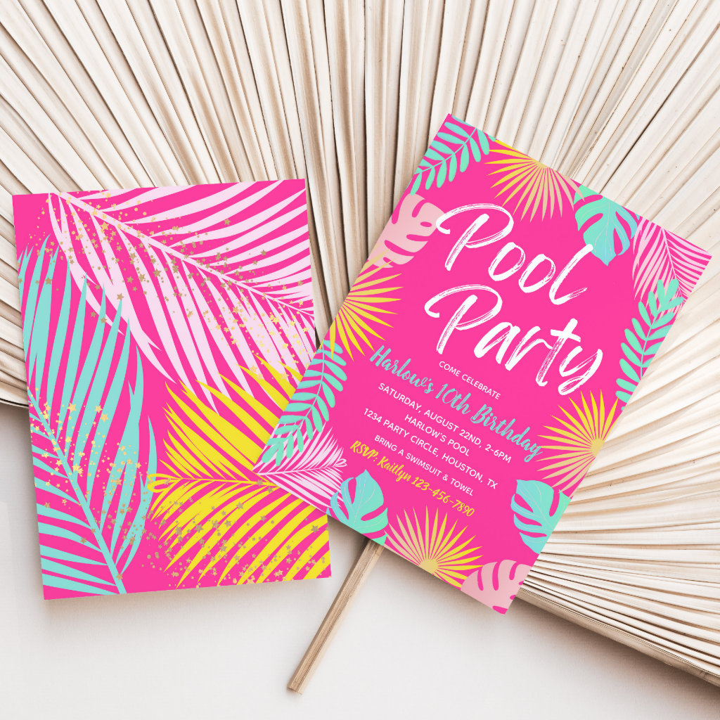 Pool Party Birthday Invitation | Pool Party 