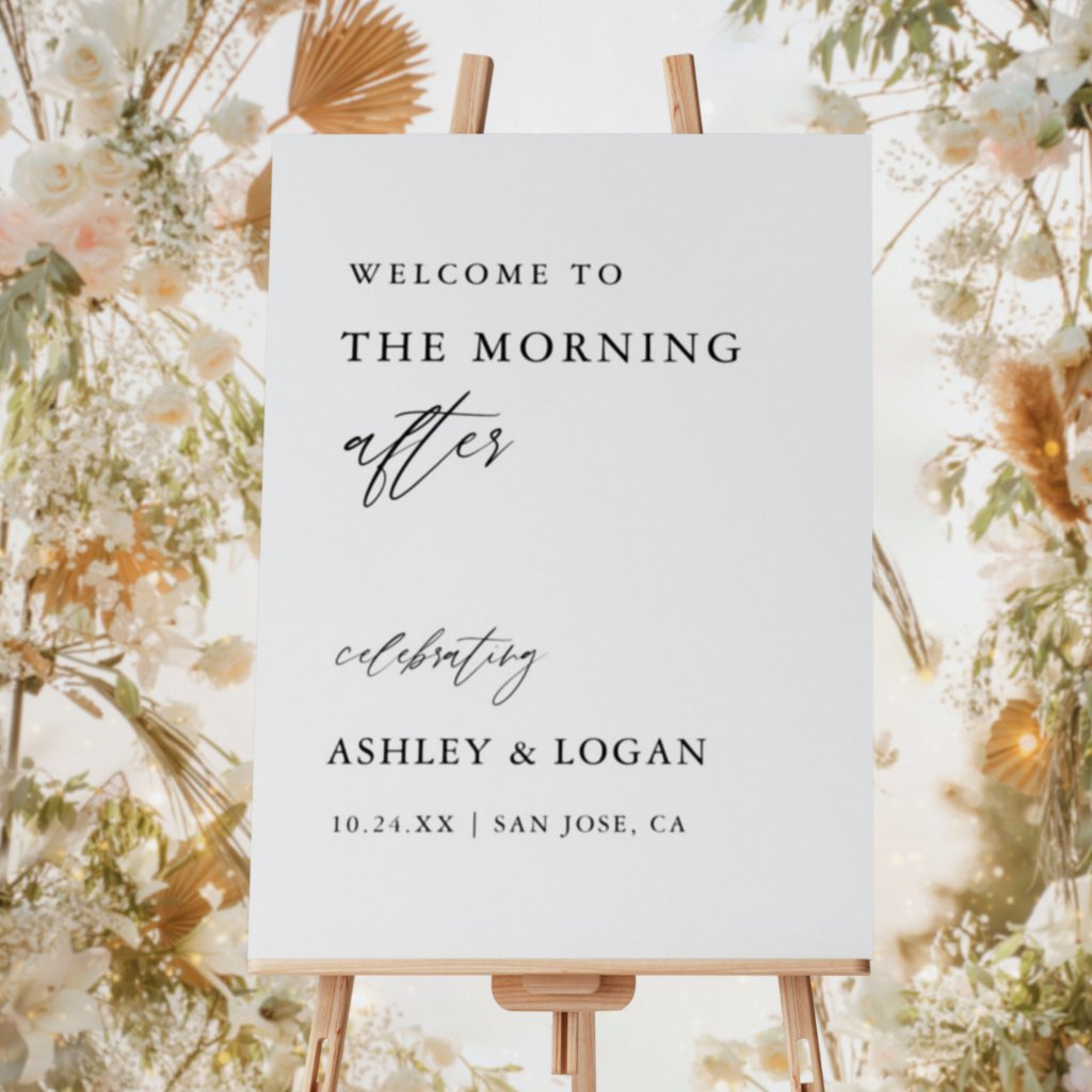 Rustic Wedding Brunch Large Welcome Sign