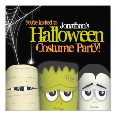 Halloween Costume Party Personalized Announcements