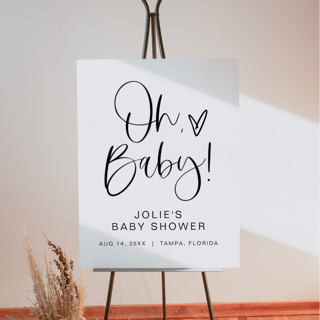 Top 10 Modern Baby Shower Welcome Signs