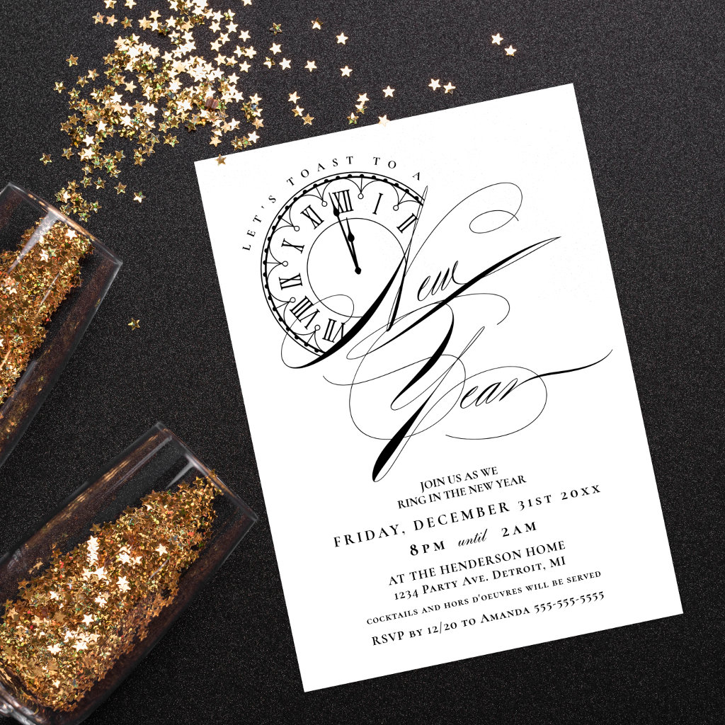 Top 10 Modern New Year's Eve Party Invitations