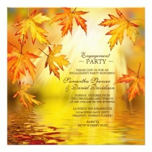 Autumn / Fall Engagement Party Invitations
