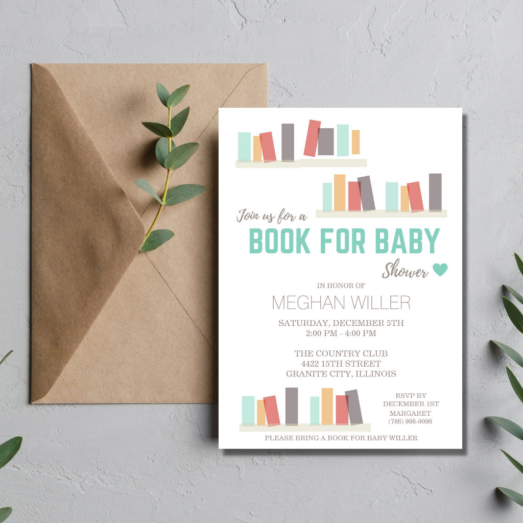 Book For Baby Shower Invitation