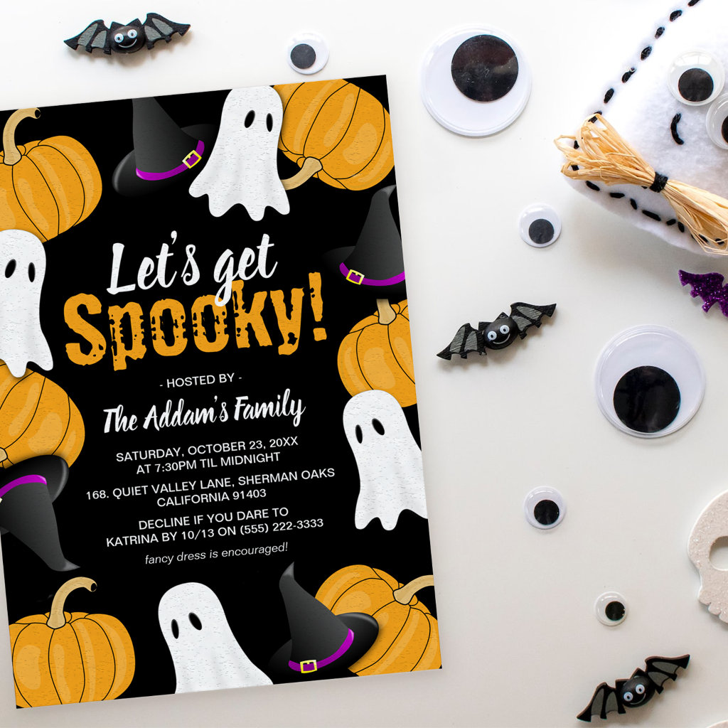 Fun 'Let's Get Spooky!' Halloween Party Invitation