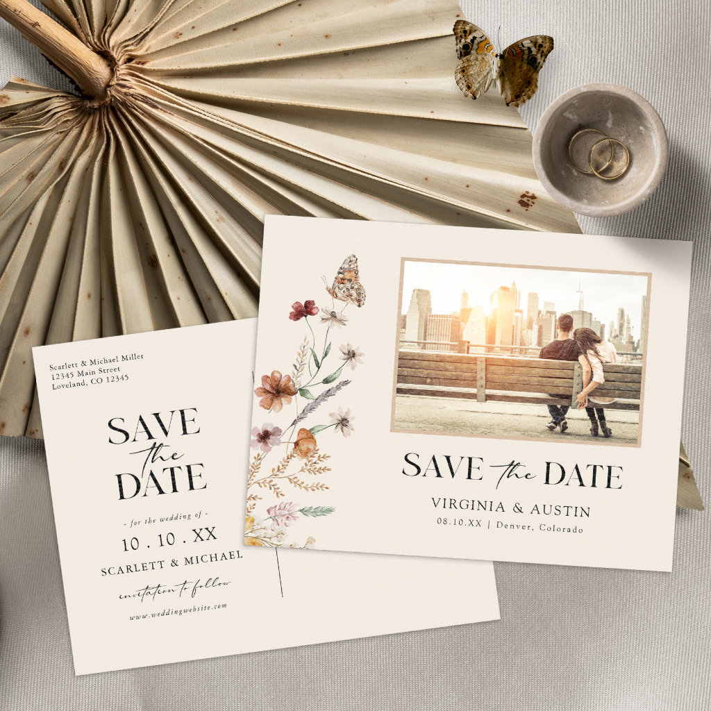  Top 10 Wildflower Wedding Save The Date Cards