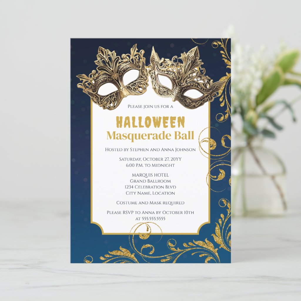 Halloween Masquerade Ball Invitation
