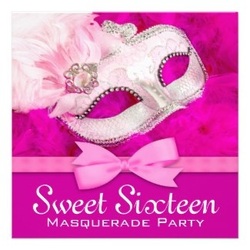 Sweet Sixteen Masquerade Party Invitations