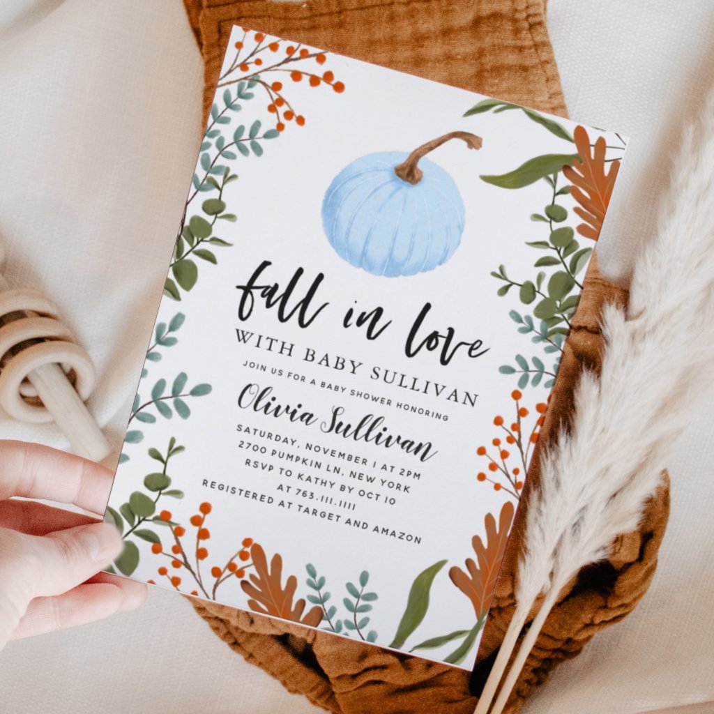 Top 10 Autumn / Fall Baby Shower Invitations