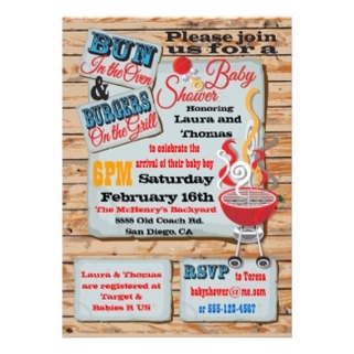 BBQ Couples Baby Shower Invitations