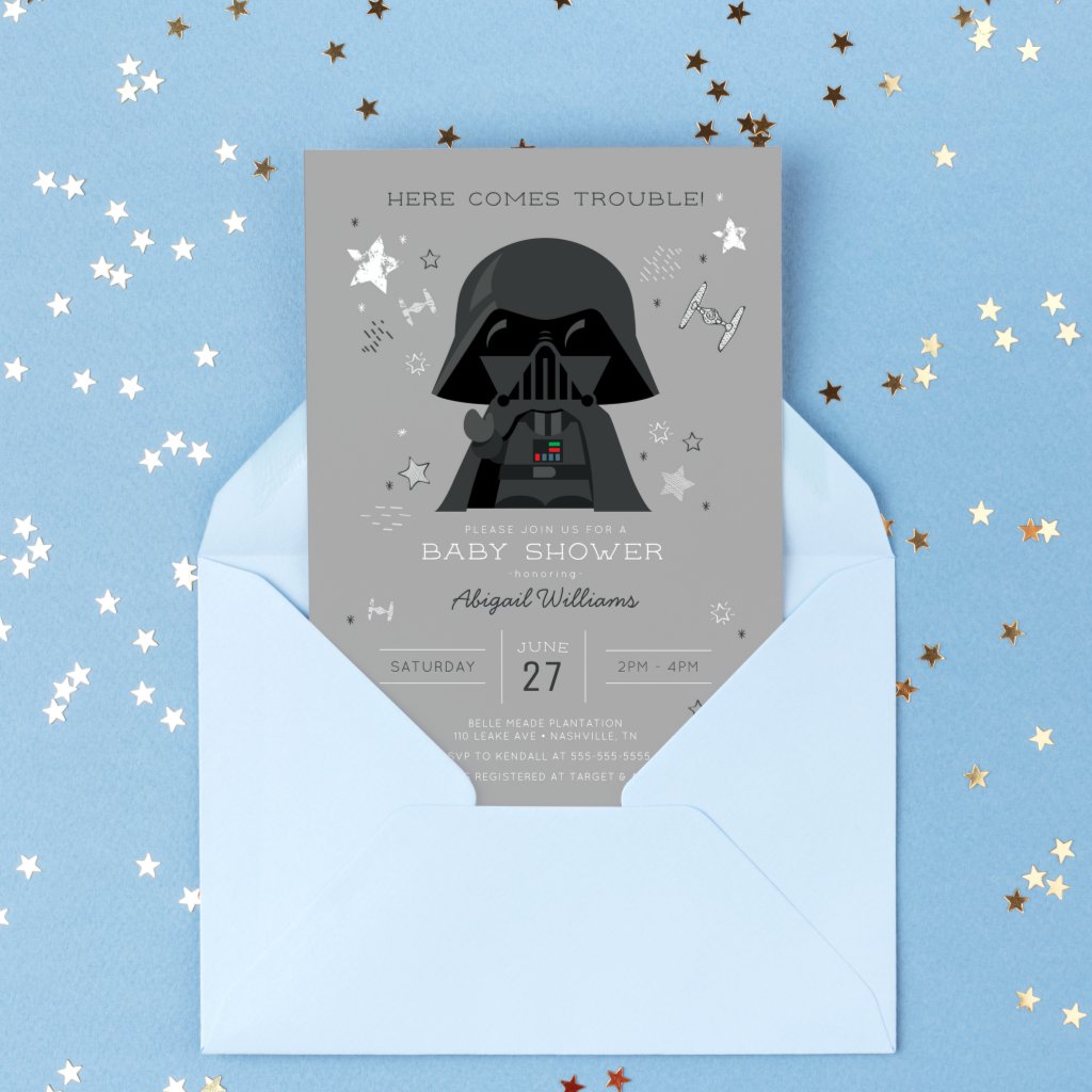 Star Wars | Darth Vader Baby Shower Invitation