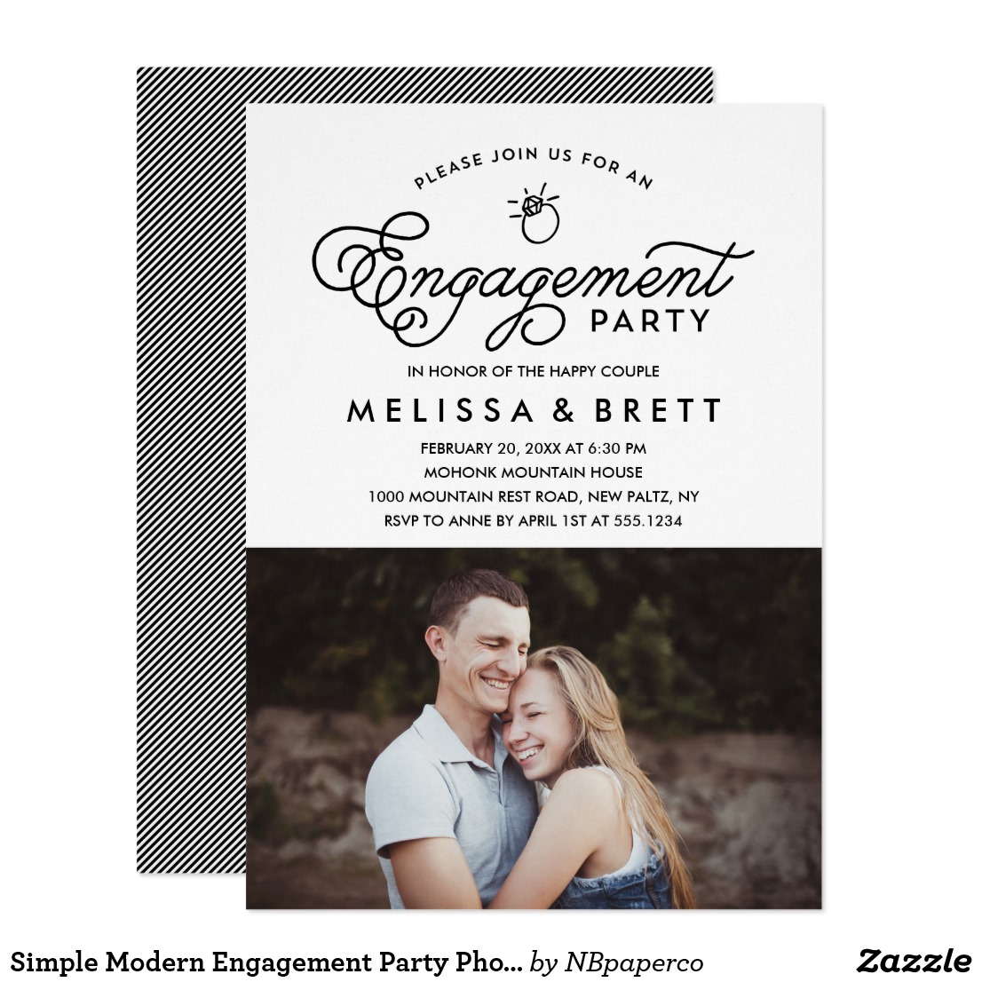 Modern Engagement Party Invitations 
