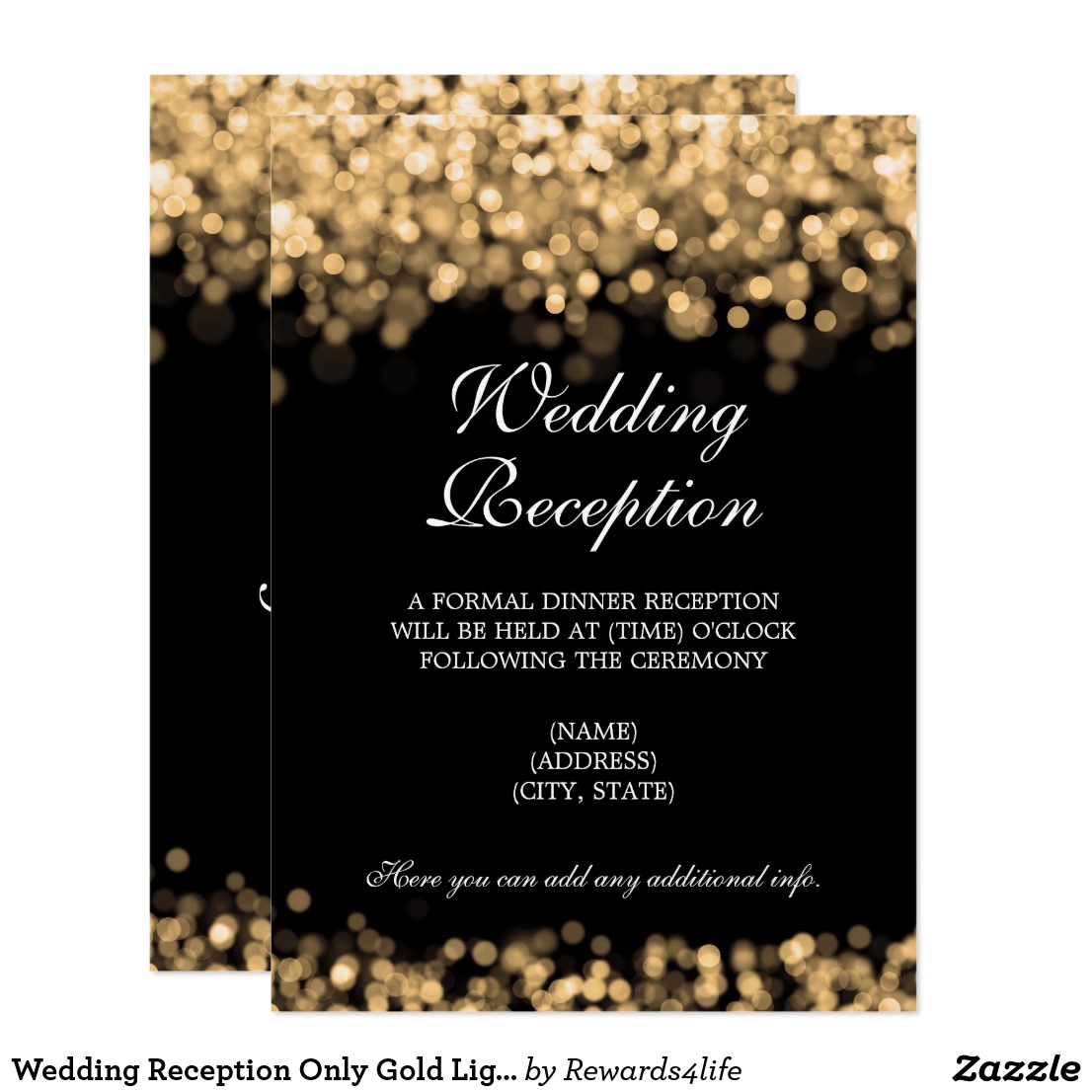 Wedding Reception Only Invitation