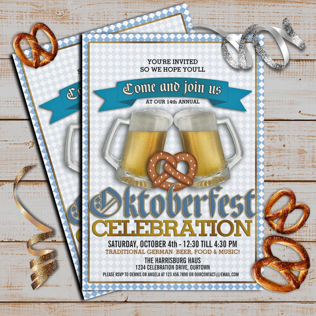 Oktoberfest Annual Celebration Party Invitations
