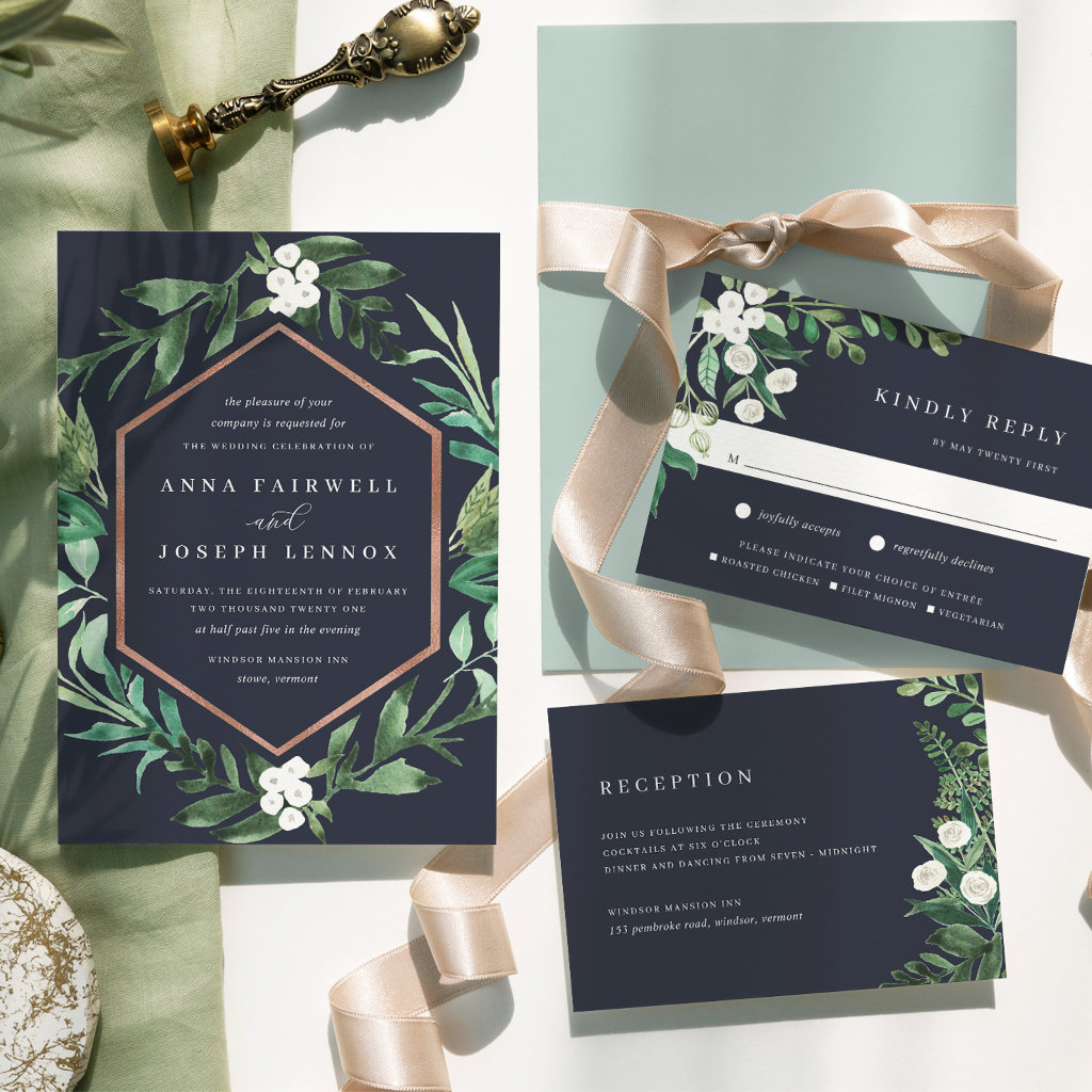 Greenhouse | Watercolor Botanical Wedding Invitation