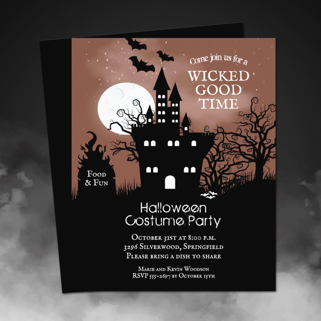 Budget Spooky Halloween Invitation Flyer