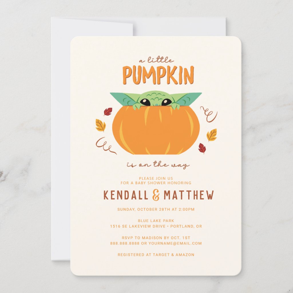 The Child | A Little Pumpkin Baby Shower Invitation