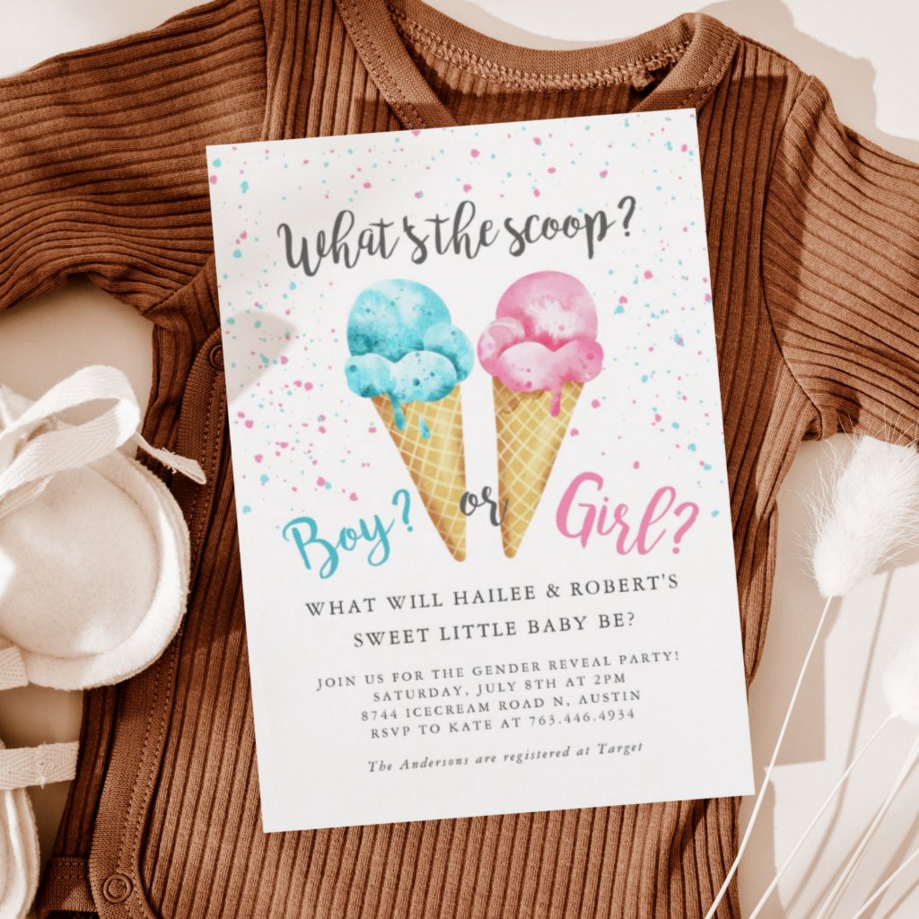 Top 10 Gender Reveal Baby Shower InvitationsPicture