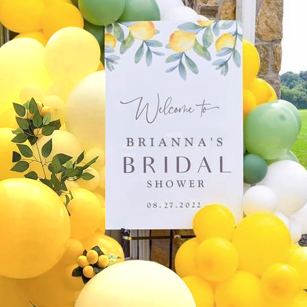 Lemon Bridal Shower Welcome Foam Board Sign