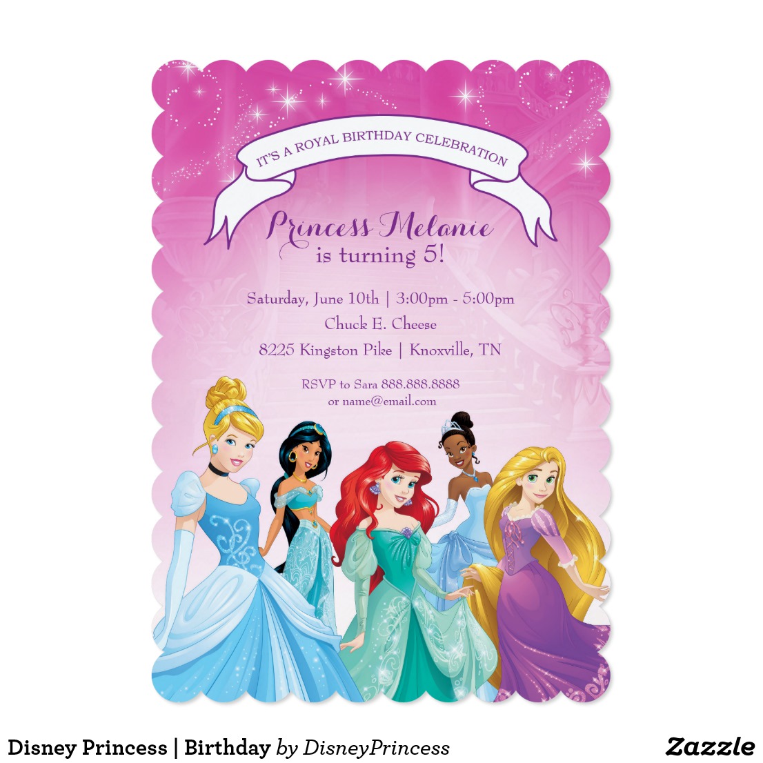 Princess Birthday Party Invitations 