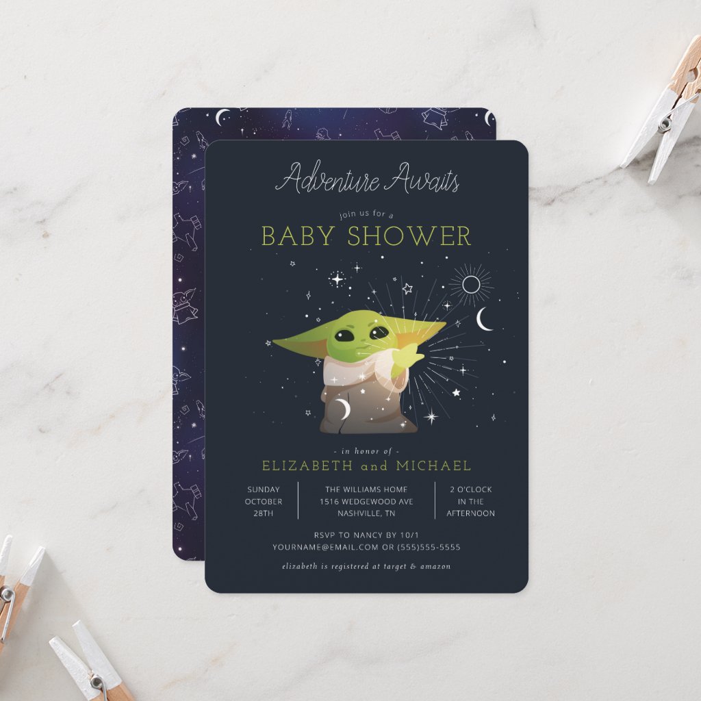 The Child | Adventure Awaits Baby Shower Invitation