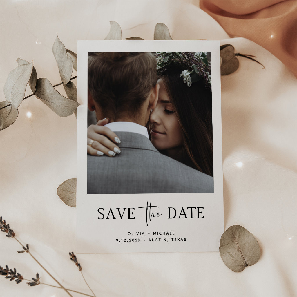 Minimalist Style | One Photo Save The Date