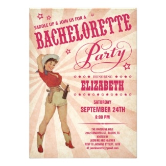 Cowgirl Bachelorette Party Invitations