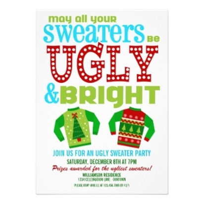 Ugly Christmas Sweaters Party Invitations