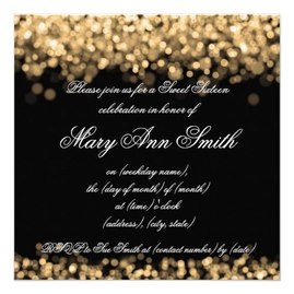 Sparkling Sweet Sixteen Party Invitations