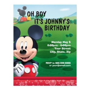 Mickey Mouse Birthday Invitation by disney 
