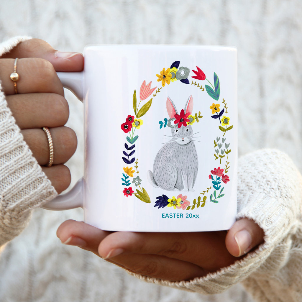 Easter rabbit bunny coffee mug