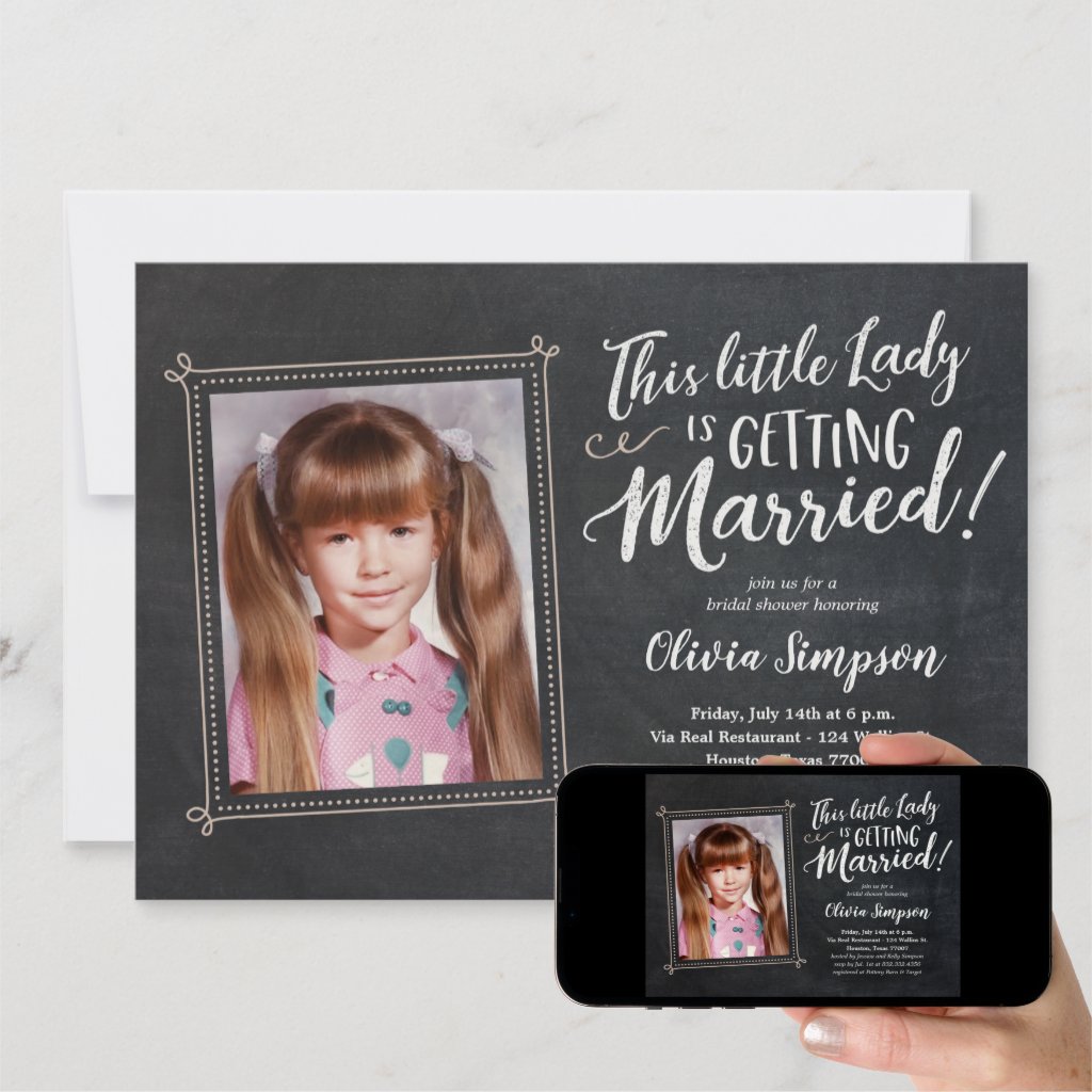 Old Photo Funny Bridal Shower Invitations