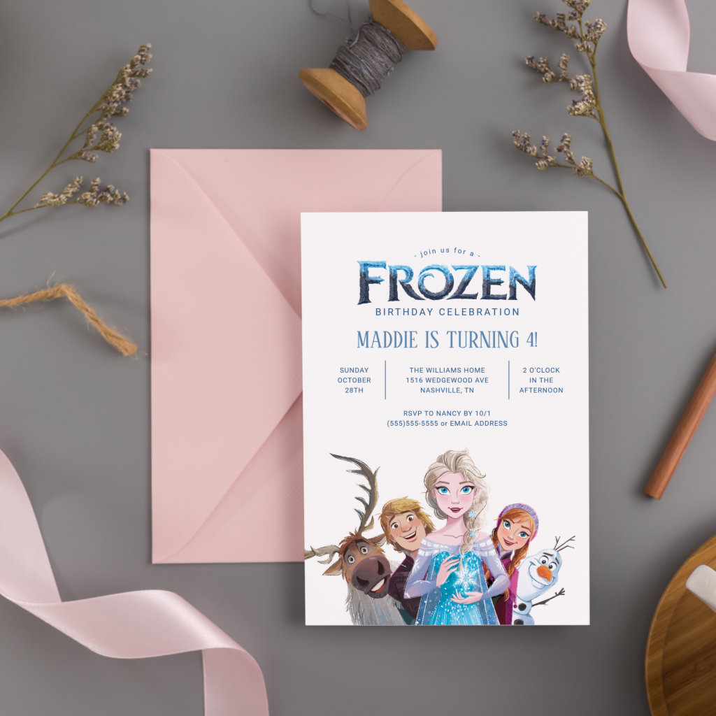 Simple and Modern Frozen Birthday Invitation