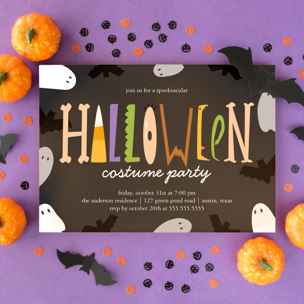 Fun Halloween Costume Party Invitation