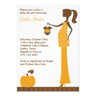 Chic Fall baby shower Invitations