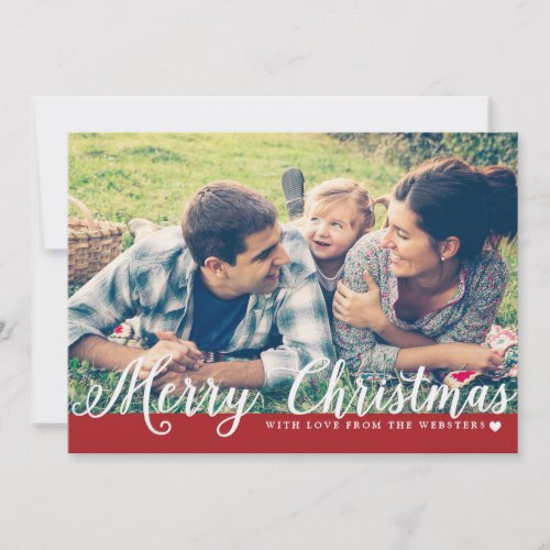 Merry Christmas with Love Photo Holiday Greeting by kat_parrella